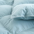 thumbnail image 3 of SNOWMAN Blue Goose Down Feather Comforter King Size,Classic All Season Fluffy Warm Ultra Soft ,Hypoallergenic Machine Washable 106x90inches, 3 of 5