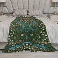 thumbnail image 6 of Vintage William Morris Throw Blanket Retro Botanical Pattern Watercolor Floral Art Blanket for Sofa Bed Couch Chair Or Dorm 60"x80", 6 of 16