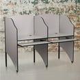 thumbnail image 3 of Flash Furniture Kevin Starter Student Study Carrel for Testing Centers and Classrooms, Gray, 3 of 10