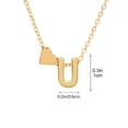 thumbnail image 3 of Latrodar Heart 26 English Letter Pendant Necklace Heart Short Collarbone Chain U Flash Deals, 3 of 5