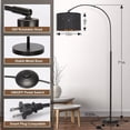 thumbnail image 3 of Modern Arc Floor Lamp, Tall Pole Lamp with Black Stars Lampshade, Arched Reading Light with 350Adjustable Lamp Head, Over Couch Hanging Light for Living Room, Bedroom, Office, 3 of 6