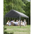 thumbnail image 3 of Garvee 20'x 10'x 11' Windproof Carport Top Replacement Cover, Heavy-Duty, Grey, 3 of 7