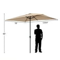 thumbnail image 3 of Topcobe 10 FT Square Cantilever Patio Umbrella, Deluxe Heavy Duty Outdoor Offset Hanging Umbrellas for Market and Outdoor Life, Without Base, Top Color, 3 of 8