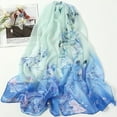 thumbnail image 1 of Nvzi Elegante bufanda cuadrada, nueva bufanda de gasa, moda de primavera, bufanda fina estampada, decoración, chal protector solar, 1 pieza (azul), 1 of 1