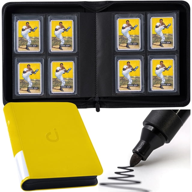 Carpeta Toploader D DACCKIT modelo A con capacidad para 128 tarjetas amarillas