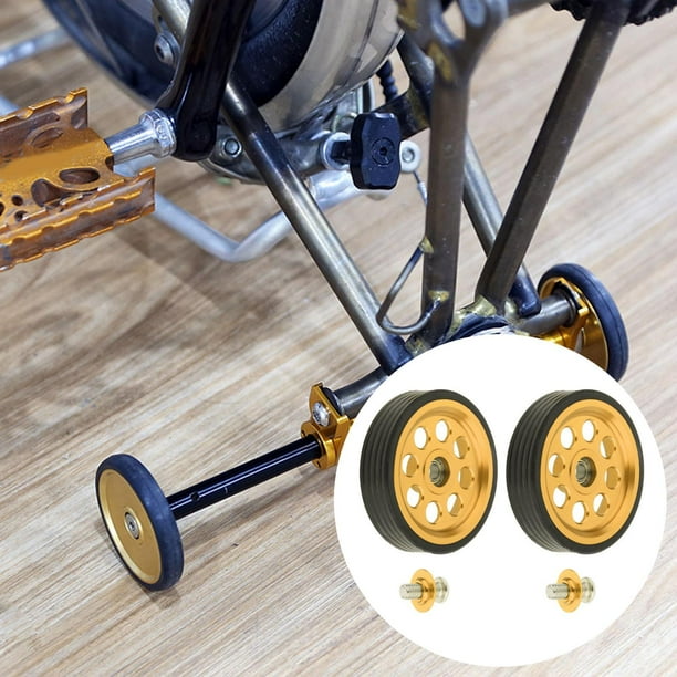 Ruedas plegables Soledad 1 par Easy Wheel 6cm para Bicicleta Plegable color Oro