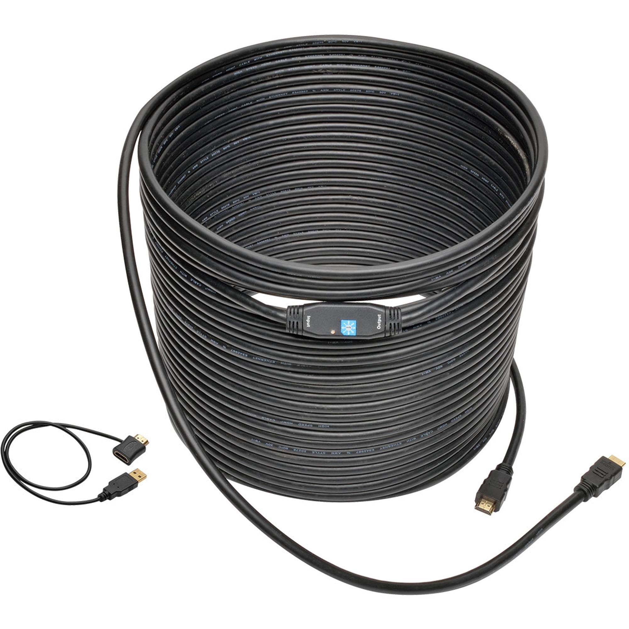 Tripp Lite Active High-Speed HDMI Cable with Built-In Signal Booster, 1920 x 1080 (1080p) @ 60 Hz (M/M), Black, 80 ft.