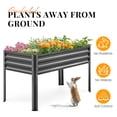thumbnail image 5 of KING BIRD 2PCS 47"×24"×32" Raised Garden Bed with Legs Galvanized Steel Metal Elevated Garden Planter Box for Outdoor Gardening Dark Grey, 5 of 12