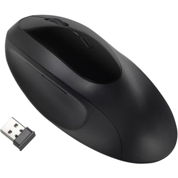 Kensington Pro Fit Ergo Wireless Mouse-Black - Wireless - (Refurbished