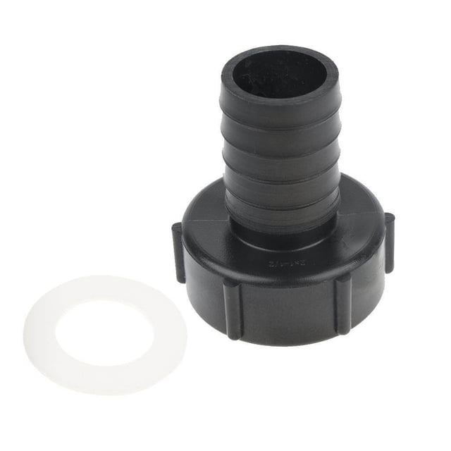 Maoww IBC Adaptateur de Réservoir d'Eau à Filetage Grossier Raccord de Réservoir d'Eau Noir 38mm