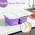 thumbnail image 6 of 4 Pack Snack Box Containers Set, Reusable 4 Compartment Lunchable Container, Divided Lunch Box Meal Prep Containers for Travel, Work, School, 6 of 8