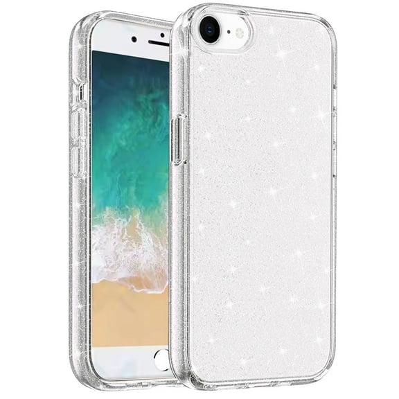 For iPhone 17E / 16E / SE4 Glitter Ultra Thick 3mm Transparent Hybrid - Clear