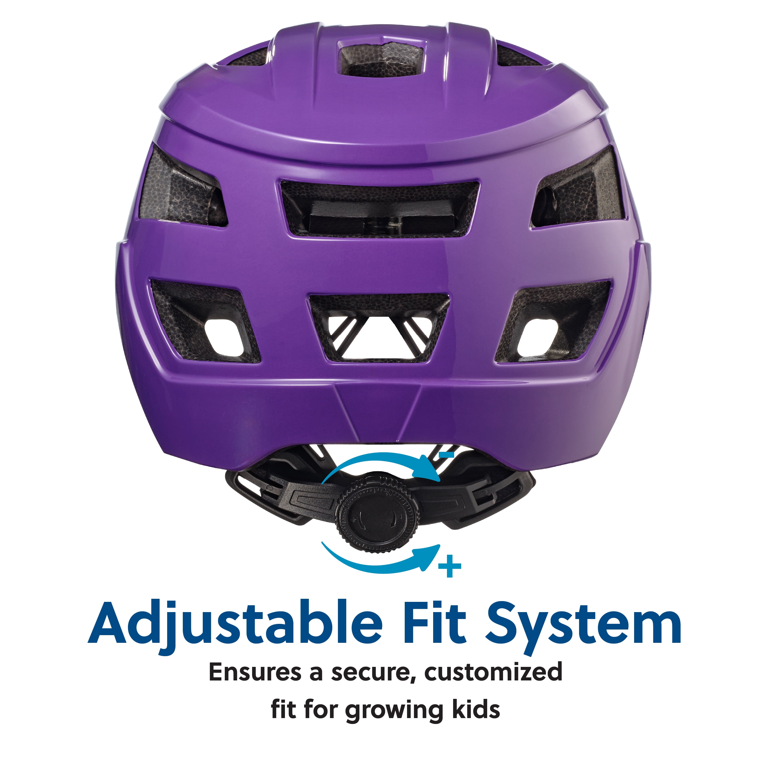 Concord Toddler Bike Helmet, Purple, Size XS, Ages 3+, Adjustable Fit, 15 Vents
