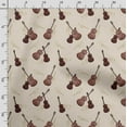 thumbnail image 3 of Soimoi Musical Instruments Printed, Poly Canvas Fabric, Decor Sewing Fabric by The Yard 56 Inch Wide,Decorative Fabric for Curtains Tote Bags, Brown, 3 of 5