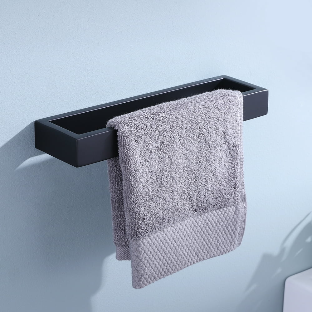 KES Black Towel Bar Hand Towel Holder 10 inch Black Finish for Bathroom Wall Mount