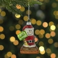 thumbnail image 2 of Northlight Smore "I Believe In Santa" Glass Christmas Ornament - 3.5" - Red, 2 of 5