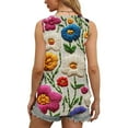 thumbnail image 5 of GERsome Womens Floral Tank Tops Sleeveless V Neck Loose Fit Flowy Tee Shirts Summer Tank Blouses for Women S-3XL, 5 of 5
