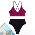 thumbnail image 3 of Cheers US Women's Cheeky One Piece Swimsuit Strappy Low Back Bathing Suits Halter Slimming High Cut Monokini Swimwear, 3 of 7