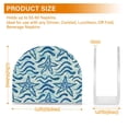 thumbnail image 3 of Beach Coastal Seastars Nautical Weave Acrylic Napkin Holder Tissue Paper Clear Tabletop Dispenser Dining Room Bathroom Party Hotel, 3 of 8