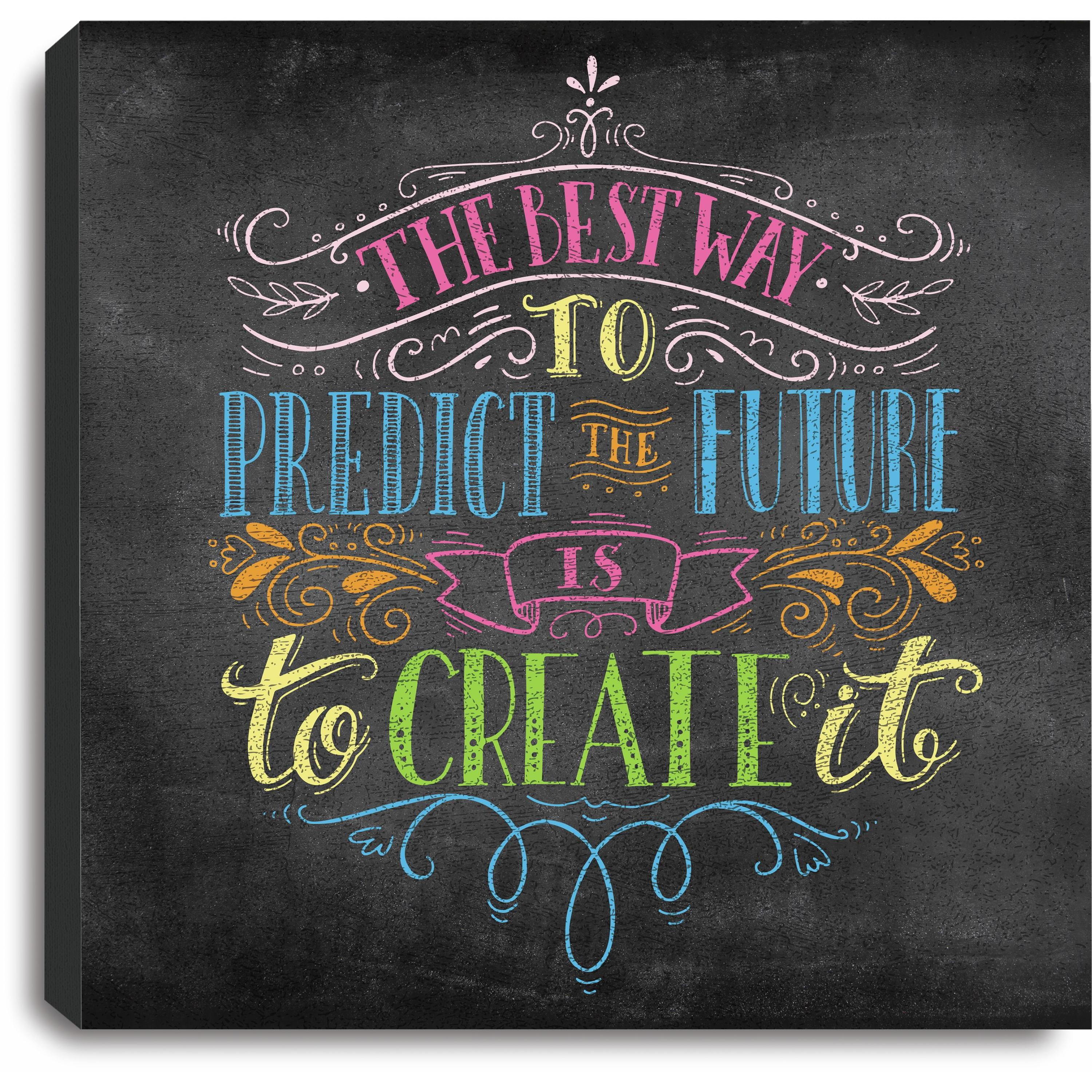 RoomMates Colorful Chalk Quote Canvas Wall Art