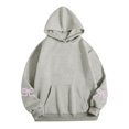 thumbnail image 5 of Pimfylm Womens Oversized Hoodies Comfy Sweatshirts Fall Fashion 2025 Outfits Casual Tops Fleece Clothes with Pockets Grey, XXXL, 5 of 5