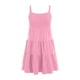 thumbnail image 4 of Teen Girls Dresses Cute Sleeveless Button-Front Tiered Dress for Girls Lightweight Summer Casual Sundress with Pockets ,Sie:120, 4 of 5