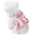 thumbnail image 1 of Vestido de perro a cuadros Pajarita Arnés Correa Conjunto para perros pequeños Gatos Niña Lindo Princesa Vestidos para perros Primavera Verano Ropa de conejo Trajes para mascotas XS, 1 of 5