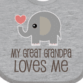 thumbnail image 4 of Inktastic Great Grandpa Loves Me Boys or Girls Baby Bib, 4 of 4
