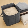 thumbnail image 6 of Large Zippered Storage Bag for Quilts Bedding Clothes, Heavy Duty Non Woven Moving Bin with Reinforced Handles, Tear Resistant, Space Saving Organization, 6 of 7