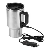 NZRUANE 12V Stainless Steel Car Heater Mug 500ml Electric Travel Water Kettle Fast I9V2