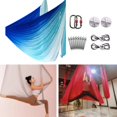 thumbnail image 1 of DYNWAVECA Pilates Hammock Included Hardware Easy Setup Starter Kit Inversion Equipment for Workout Core Strength Fitness Blue White, 1 of 10