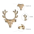 thumbnail image 2 of EeaseCA 4Pcs Christmas Deer Head Design Napkin Rings Alloy Napkin Holder Party Decor, 2 of 7
