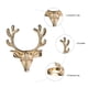 thumbnail image 2 of EeaseMX anillos de servilleta de aleación con diseño de cabeza de ciervo navideño, decoración para fiestas, 2 of 7