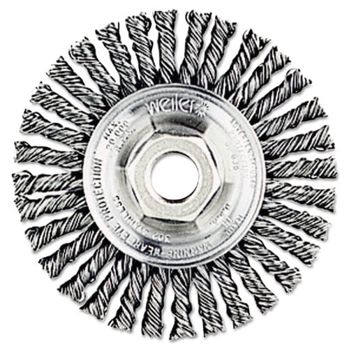 Weiler Twist Wire Wheel Wire Brush, Threaded Arbor 94263