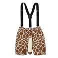 thumbnail image 6 of IBTOM CASTLE Baby Boy 1st Birthday Outfit Jungle Woodland Animal Romper + Bloomers + Suspenders 3PCS Clothes Set Photography 12-18 Months Giraffe, 6 of 8