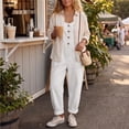 thumbnail image 7 of Dwralegc Jeans Overalls for Woman Loose Adjustable Strap Denim Bib Overall Jeans Wide Leg Baggy Overalls Vintage Jumpsuit White M, 7 of 7