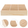 thumbnail image 1 of BRIGHTFUFU Wooden Multi-Grid Phone Storage Box Light Yellow for Office Classroom Desktop Organizer, 1 of 4