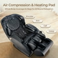 thumbnail image 6 of BOSSCARE Zero Gravity Shiatsu Full Body SL Track Massage Chair, with Heating, APP Control, Black, 6 of 10