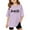 Light Purple, variant on Little Kid Children Kids Girls Letter Printed Short Sleeve T Shirts Kids Oversized Tops Casual Crewneck Basic Tees Youth Girls Athletic Shirts Drafter Shirt Big Clothes Size 16 7-8 Years Blue