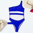 thumbnail image 4 of Women's One Piece Swimsuits Sexy V Neck Bathing Suit Open Back High Cut Swimwear, 4 of 5