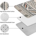 thumbnail image 5 of Beige Geometric Stripe Diamond Pattern Bathroom Rugs Sets 3 Piece,Toilet Cover Set,Absorbent Non Slip Bathroom Mats Sets with U-Shaped Contour Rug Toilet Rug Set, 5 of 5