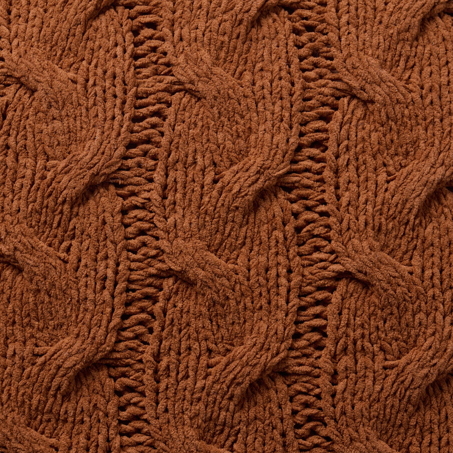 My Texas House 20" x 20" Monte Ginger Cable Knit Decorative Pillow