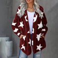 thumbnail image 6 of TIANZEN Casual Winter Jacket With Star Print Lined Warm Cozy Outerwear For Cold Weather Classic Jacket Jacket Embroide Jacket Women, 6 of 9