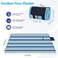 Manfiter XL Picnic Blanket, 80x80 In. 3Layer, Foldable, Waterproof