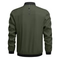 thumbnail image 5 of Cmfcve Men's Zip up Bomber Jacket Ribbed Collar Lightweight Long Sleeve Jacket Fall Fashion Baseball Coat Outerwear with Pockets, 5 of 9