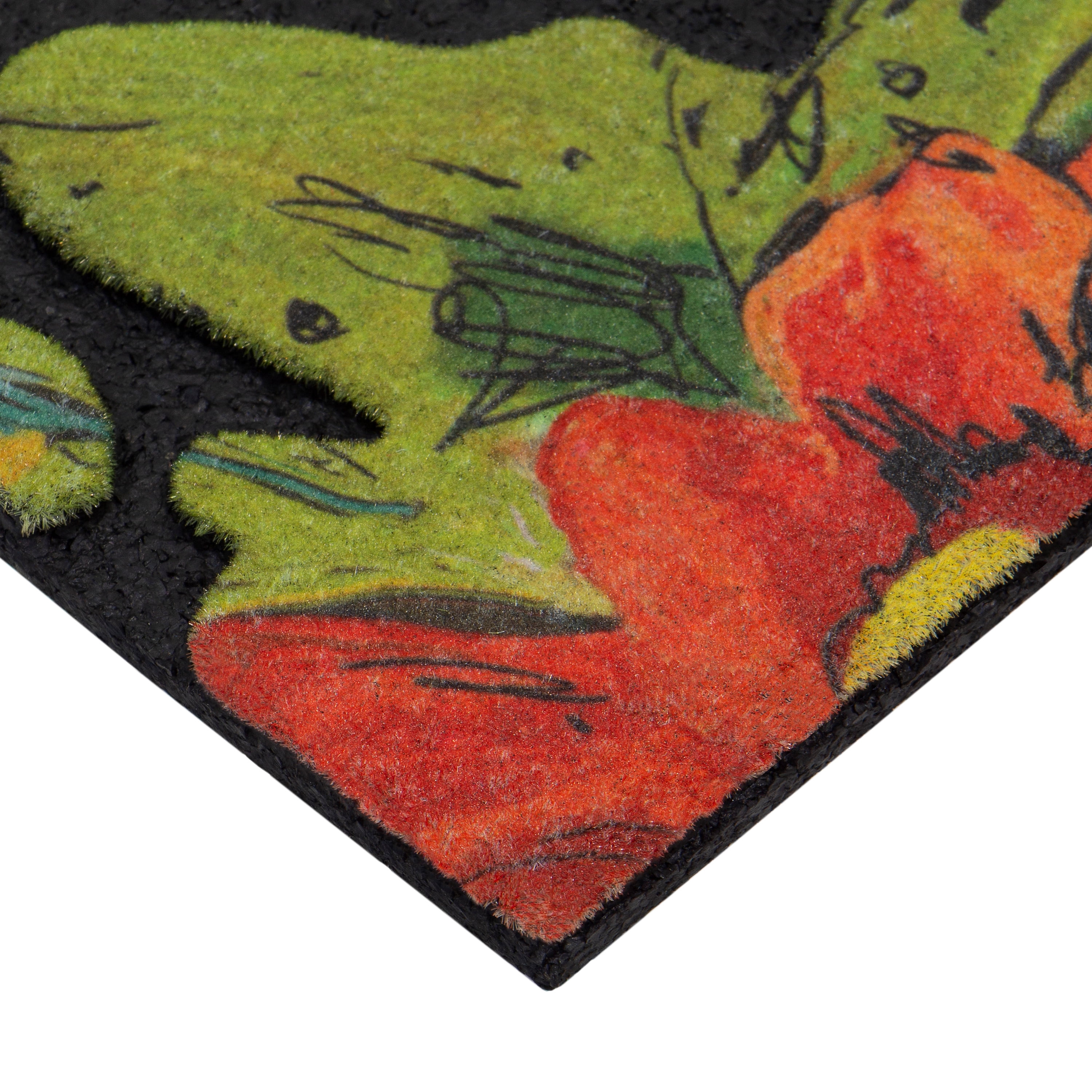 Mainstays Masterpiece Cottage Floral Flocked Fiber Doormat, 1.5' x 2.5'