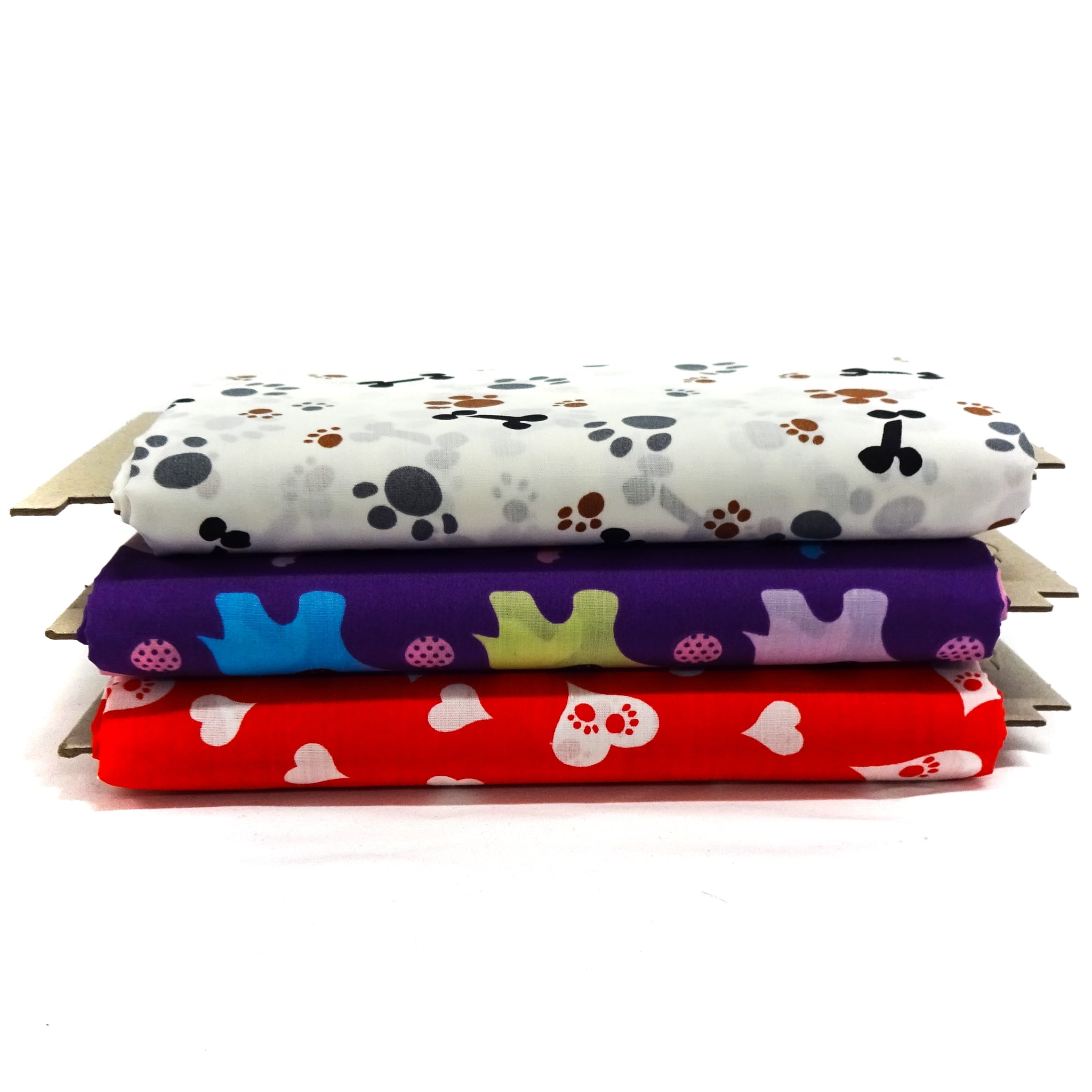Shason Textile (2 Yards Cut) Craft Projects Quilting Poly Cotton Fabric, Pets Red