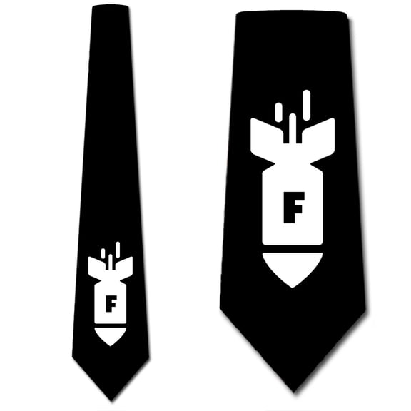 F-Bomb Ties Mens Profanity Funny Necktie by Three Rooker