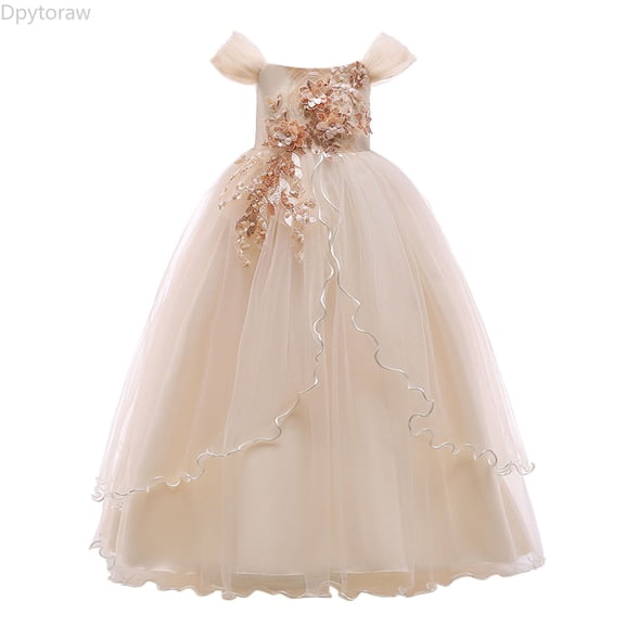 Dpytoraw Girls Prom Gowns Wedding Birthday Party Princess Long Dresses Size 3-4 Years