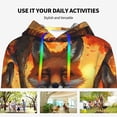 thumbnail image 4 of Xecao Sunset Maple Tree Fox Pattern Hoodies for Women Sweatshirts Long Sleeve Sweatshirts Pullover Outfits with Pocket-Large, 4 of 7